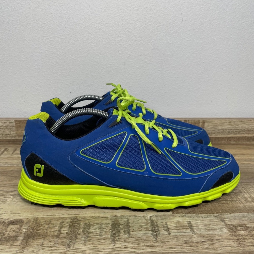 FootJoy Super Lites Spikeless Golf Shoes Men 11 Blue Green 58002 FJ Athletic EUC